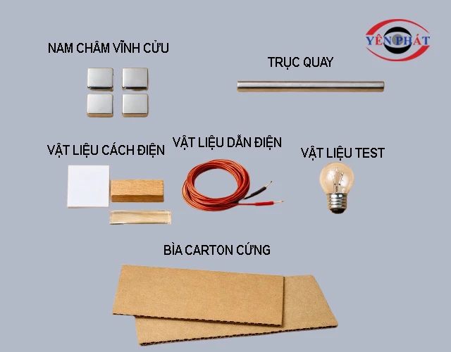 6 dụng cụ cần chuẩn bị để làm máy phát điện mini