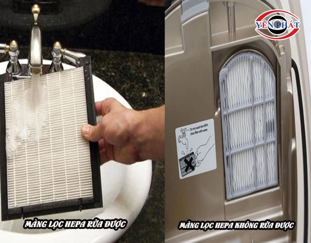 àng lọc HEPA có rửa được và không rửa được