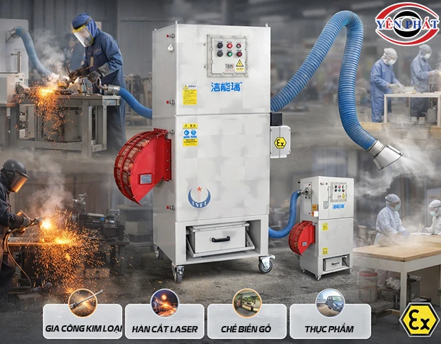 ứng dụng Hệ thống hút bụi công nghiệp phòng nổ AJS370E