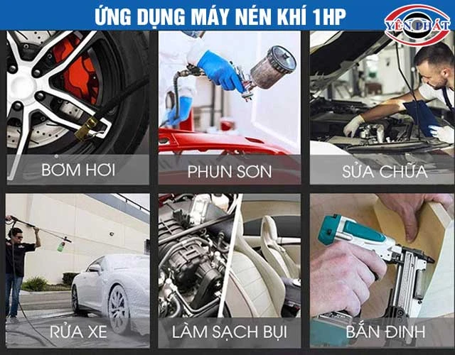 Ứng dụng thực tế của máy nén khí 1HP