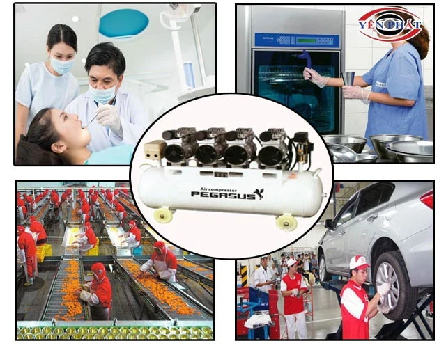 ứng dụng Máy nén khí 4HP không dầu lĩnh vực đặc thù