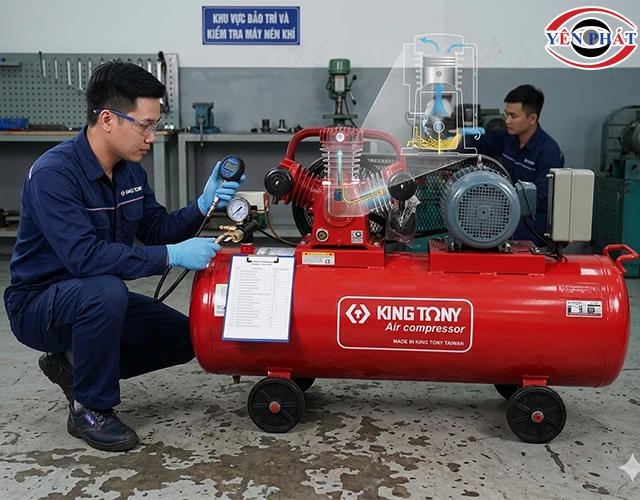 lưu ý khi dùng máy nén khí dây đai KingTony KTC-180V2