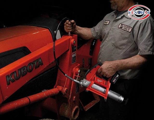 máy bơm mỡ Milwaukee van xả khí nhanh