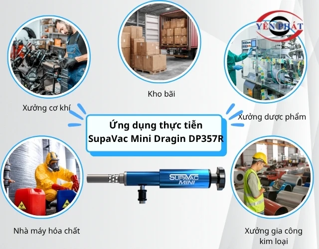 Ứng dụng máy hút bụi SupaVac Mini Dragin DP357R