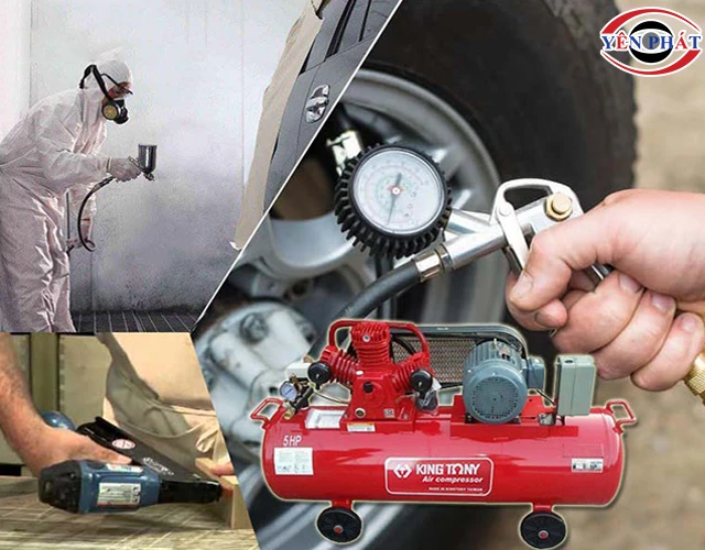 ứng dụng máy nén khí dây đai KingTony KTC-180V2