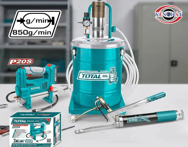 Máy bơm mỡ Total: Chính hãng, Bền bỉ, Bơm khỏe, Giá tốt