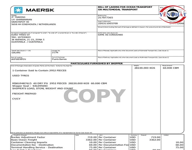 Chứng từ vận tải