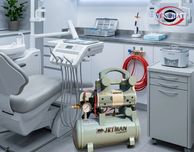 máy nén khí không dầu Jetman NKF-1180T9 cấp khí sạch