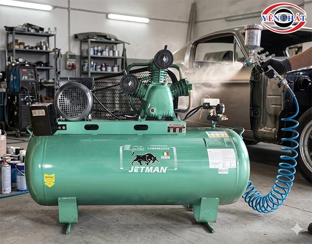 ứng dụng máy nén khí giật cấp Jetman W200 3KW