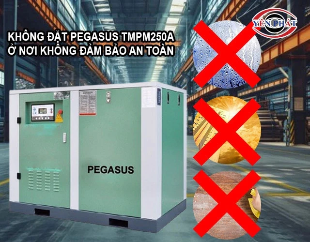 lưu ý sử dụng Máy nén khí trục vít Pegasus TMPM250A