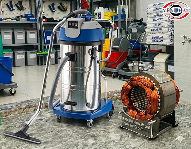Máy hút bụi công nghiệp Pertek PT802J3 dùng motor lõi đồng
