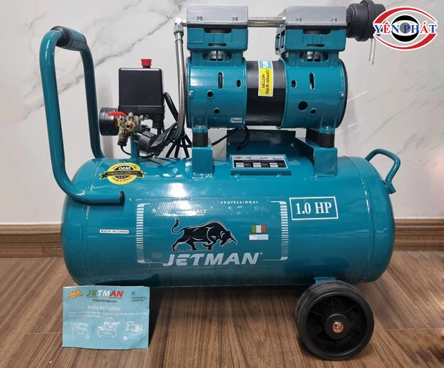 máy nén khí không dầu Jetman JM-580 (rơle điện tử) nhỏ gọn
