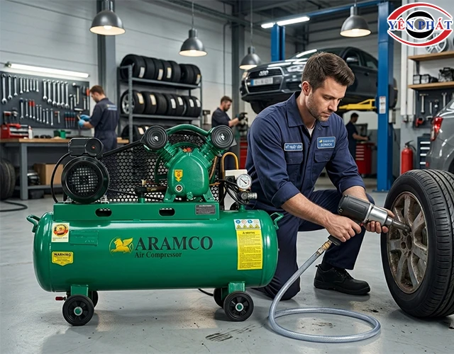 ứng dụng máy nén khí Aramco V-0.25/8-70L 380V