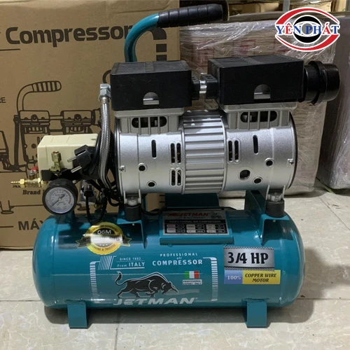 Máy nén khí không dầu Jetman JM-560 3/4HP 12L 2