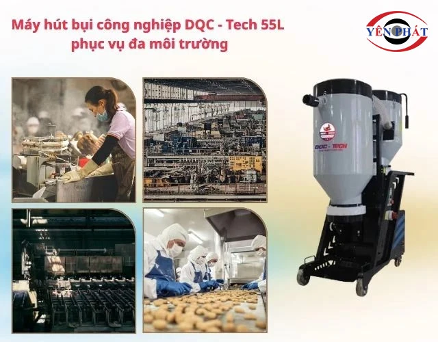 ứng dụng Máy hút bụi công nghiệp DQC - Tech 55L