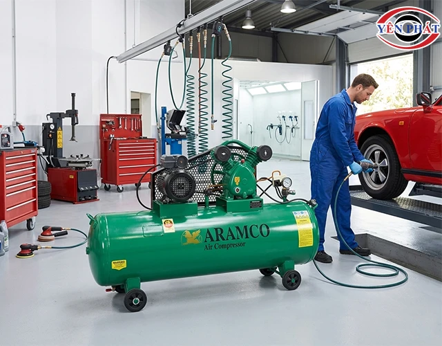 ứng dụng máy nén khí Aramco V-0.25/8-70L