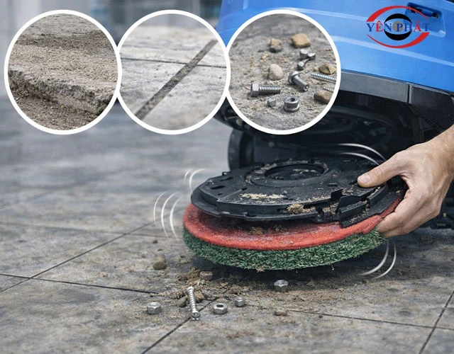 Mâm gai hoặc đĩa gắn phụ kiện bị hỏng