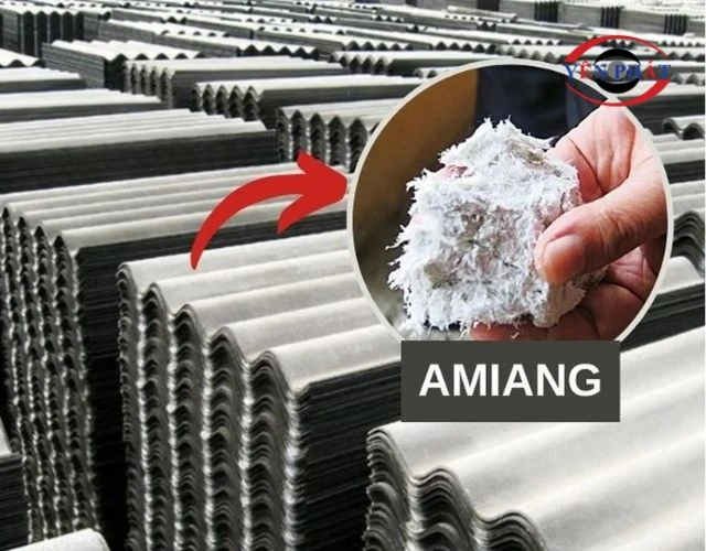 Mái tôn nơi chứa nhiều amiang