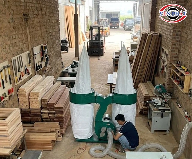 máy hút bụi gỗ công nghiệp túi vải