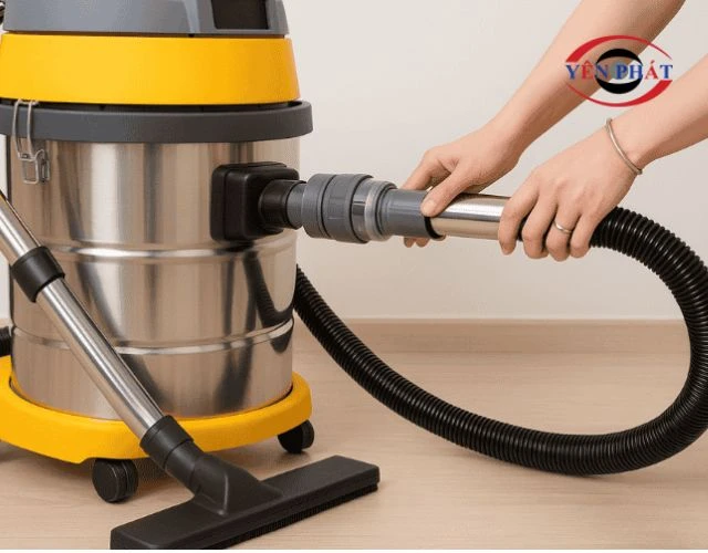 Tháo ống mềm khỏi thân máy