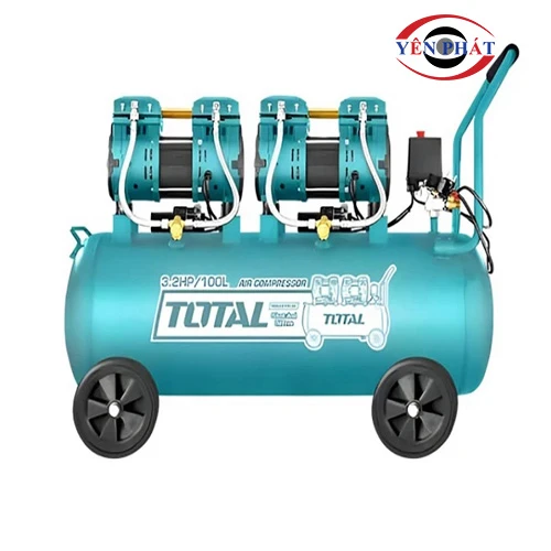 Máy nén khí không dầu 100 lít Total TCS2241008T 2x1200W (3.2HP)