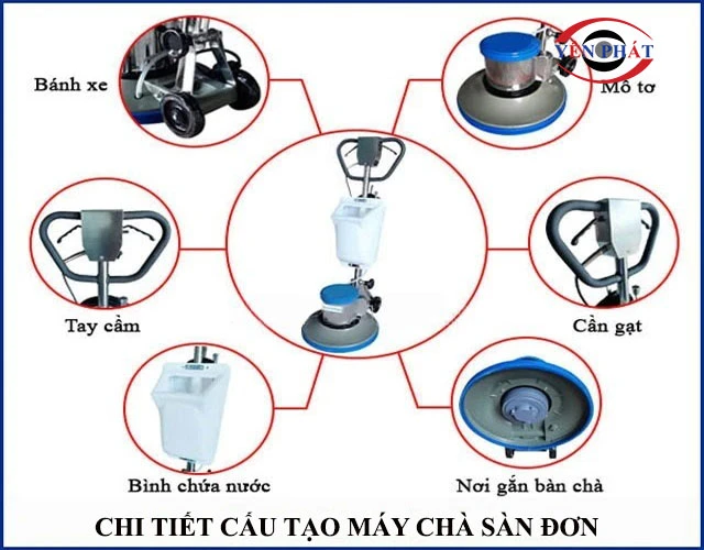 Cấu tạo máy chà sàn đơn