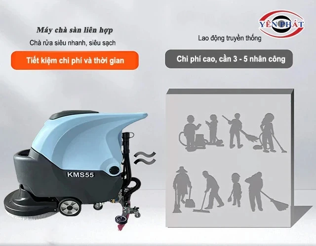 máy chà sàn liên hợp tiết kiệm nhân lực