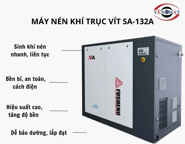 hiệu suất Máy nén khí trục vít Fusheng SA-132A