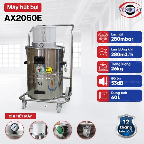 Máy hút bụi công nghiệp phòng nổ AX2060E 60L 2