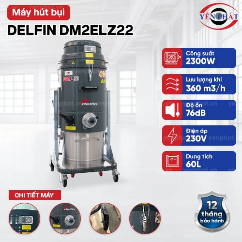 Máy hút bụi chống cháy nổ Delfin DM2ELZ22 2