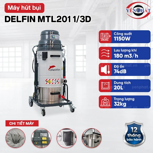 Máy hút bụi chống cháy nổ Delfin MTL201 1/3D 2