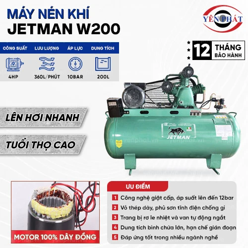 Máy nén khí giật cấp Jetman W200 3KW 2