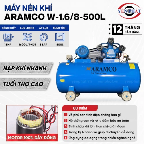 Máy nén khí Aramco W-1.6/8-500L 2