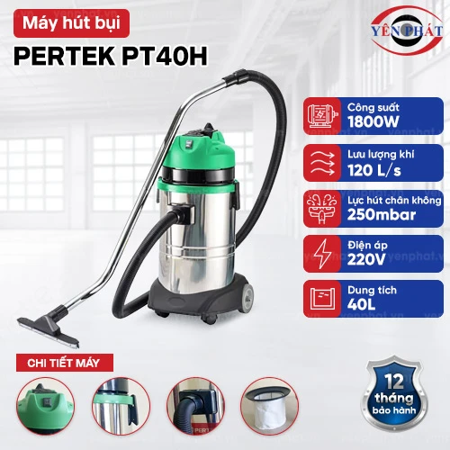 Máy hút bụi công nghiệp Pertek PT40H 2