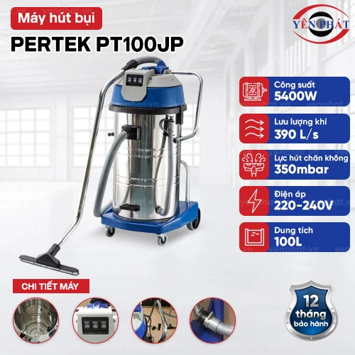 Máy hút bụi công suất lớn Pertek PT100JP 5400W 2