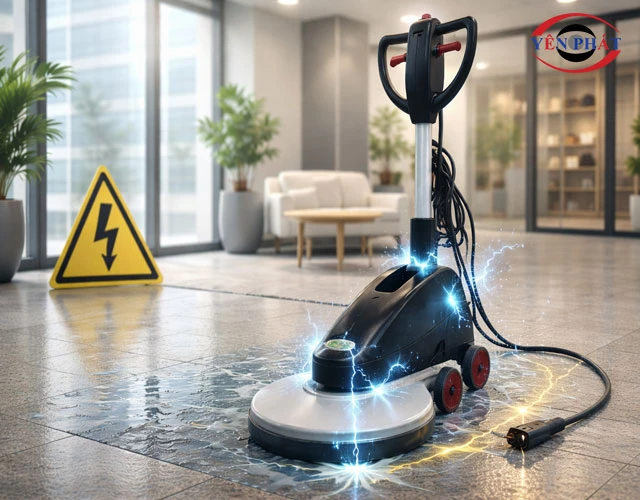 Máy chà sàn bị rò điện: 4 Nguyên nhanh & Cách xử lý nhanh