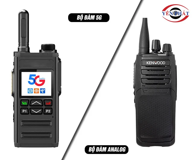 so sánh máy bộ đàm 5G với bộ đàm analog