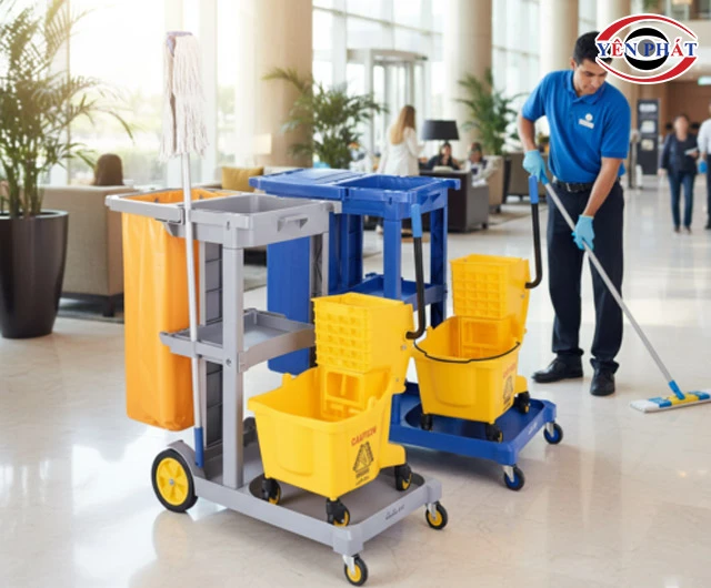 máy vệ sinh công nghiệp xe vắt lau sàn