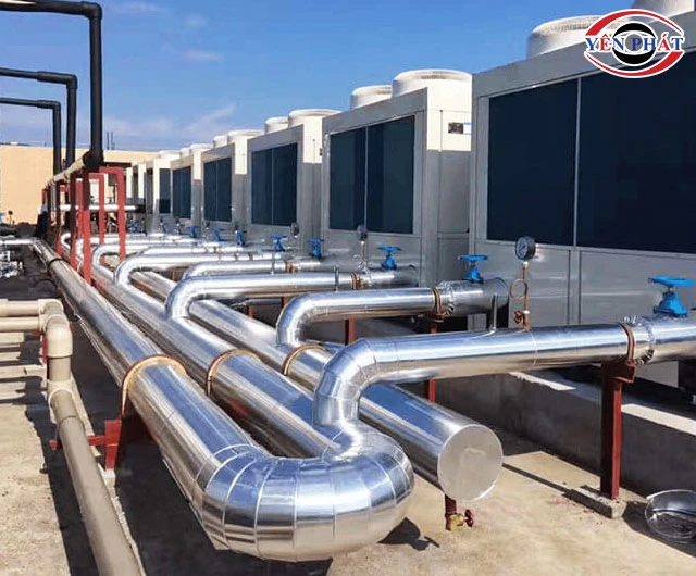 Đường ống hệ thống chiller giải nhiệt nước
