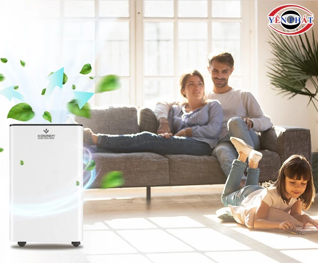 bật máy hút ẩm cho không khí trong lành