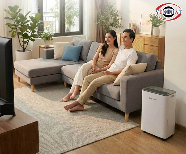 máy hút ẩm 6 lít phù hợp phòng 10 - 15m2