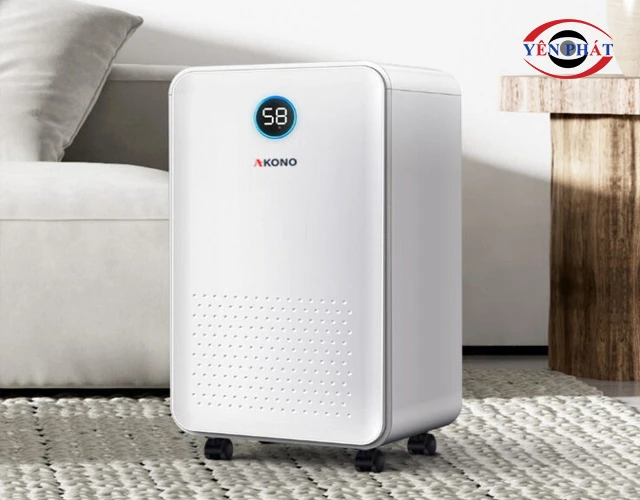 kiểu dáng máy hút ẩm thông minh Akono tạo ion âm 12L hiện đại