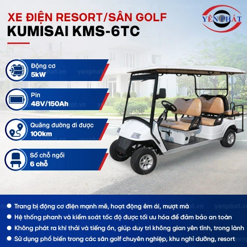 Xe Điện Resort/Sân Golf 6 chỗ Kumisai (Tiêu chuẩn) - KMS-6TC 2