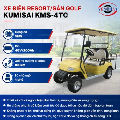 Xe Điện Resort/Sân Golf 4 chỗ Kumisai (Tiêu chuẩn) - KMS-4TC 2