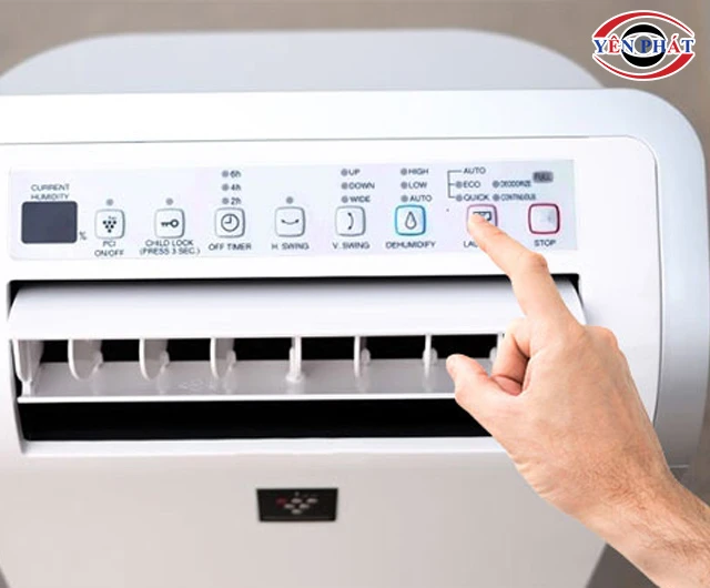 bật chế độ sấy quần áo