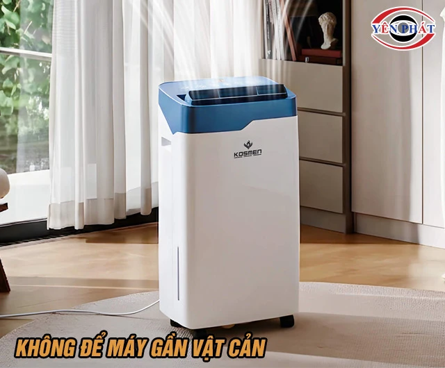 máy hút ẩm Kosmen để xa tường, vật cản