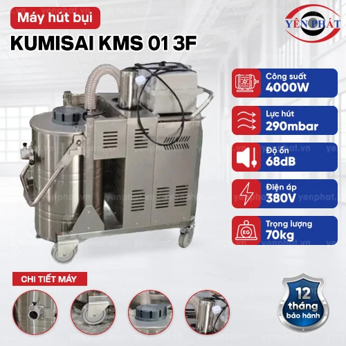 Máy hút bụi công nghiệp chịu nhiệt Kumisai KMS 01 3F 2