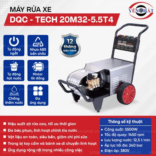 Máy rửa xe cao áp DQC - TECH 20M32-5.5T4 2