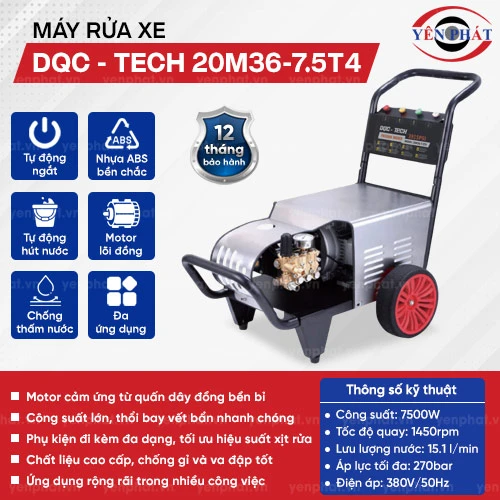 Máy rửa xe cao áp DQC - TECH 20M36-7.5T4 2