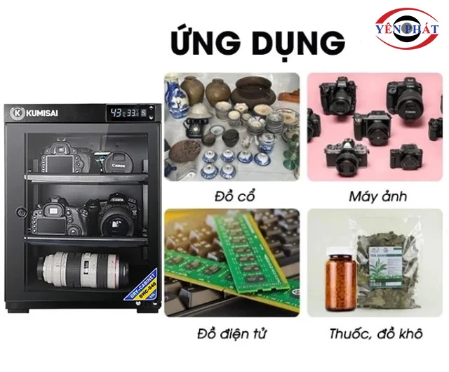 Ứng dụng tủ chống ẩm Kumisai